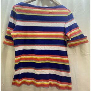 TF7016- Lauren Ralph Lauren Striped Knit Top Multicolor Women’s Medium